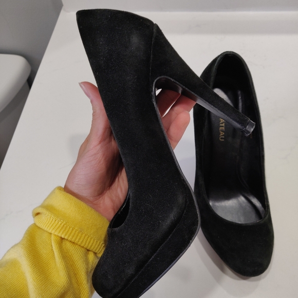 Black suede heels - Picture 4 of 5